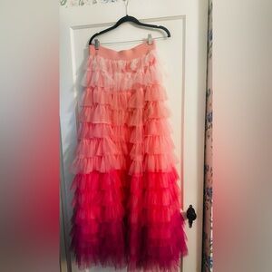 Elegant Ombre Pink Layered Skirt